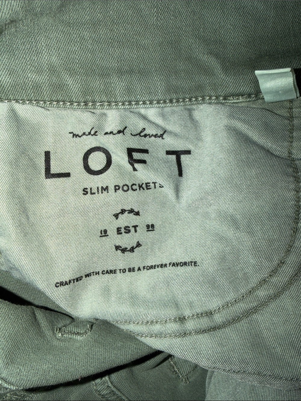 LOFT Skinny Jeans in Moss Green - Picture 3 of 7